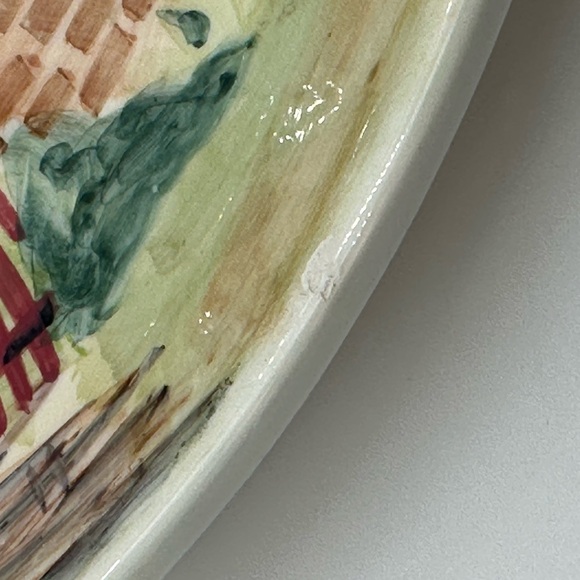 Michal Sparks China Chips & Dip Serving Tray Estate of Mind Design Round - Picture 5 of 16